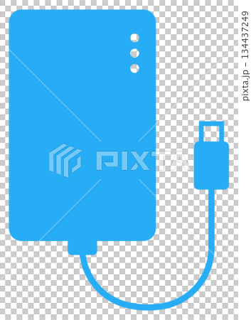 モバイルバッテリーのフラットアイコン 134437249