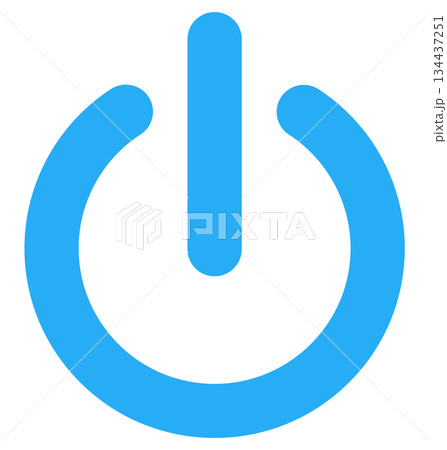 電源マークのフラットアイコン 134437251