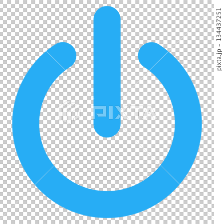 電源マークのフラットアイコン 134437251