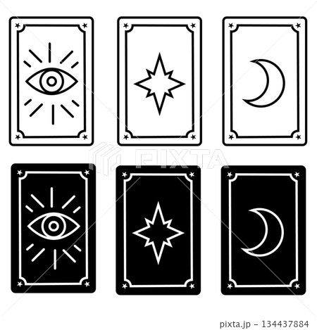 Tarot cards icon. Sun symbol for fortune telling concepts. Simple tarot card symbol. flat style. Tarot cards icon. Sun symbol for fortune telling concepts. Simple tarot card symbol. flat style. 134437884