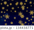 金色雪の結晶_リアルタッチ_横 134438771