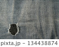 High-resolution, Close-up view of denim fabric texture  134438874