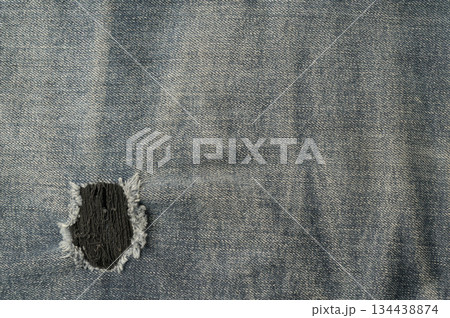 High-resolution, Close-up view of denim fabric texture  134438874