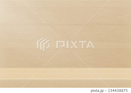 Light beige wood texture background with subtle natural grain. Minimal backdrop design 134438875