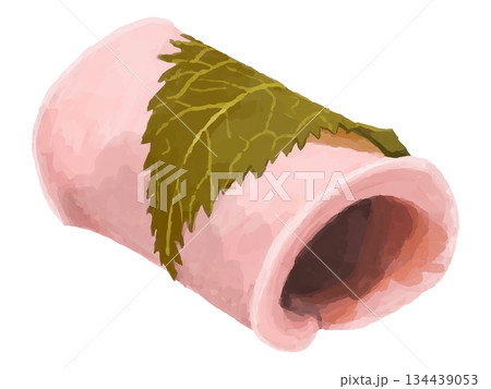 桜餅(長明寺)にイラスト 134439053
