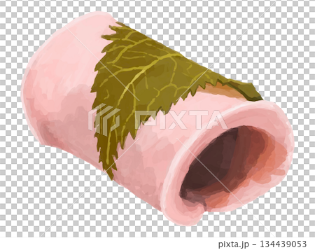 桜餅(長明寺)にイラスト 134439053