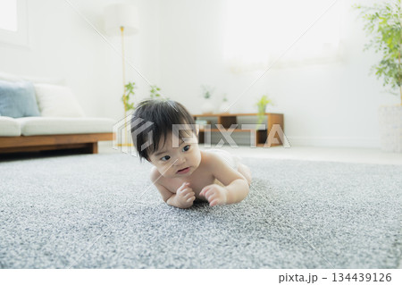 ずり這いする赤ちゃん 134439126