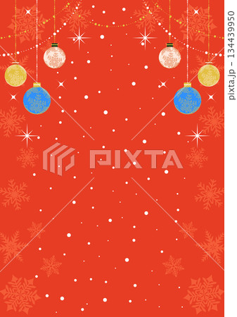 超シンプルクリスマス背景、かわいい、雪、オーナメント、赤、縦、イラスト 超シンプルクリスマス背景、かわいい、雪、オーナメント、赤、縦、イラスト 134439950