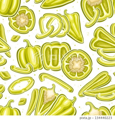 Vector White Pepper Seamless Pattern 134440223