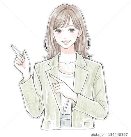 水彩画・手描き風の女性・女の子のイラスト素材のイラスト素材