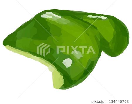 ピーマンの乱切りのイラスト(へた側) 134440798