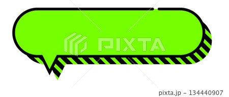 ポップな吹き出し単体 立体的 ベクターデータ チラシ・雑誌・Web・動画素材 グリーン 134440907