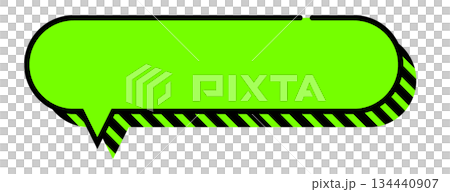 ポップな吹き出し単体 立体的 ベクターデータ チラシ・雑誌・Web・動画素材 グリーン 134440907