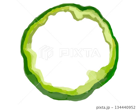 ピーマンの輪切りのイラスト(種無し) 134440952