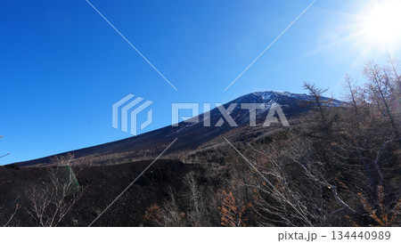 御中道五合目からの富士山頂上 御中道五合目からの富士山頂上 134440989