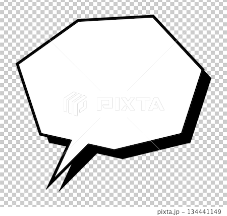 Simple speech bubble, three-dimensional, vector data, flyer, magazine, web, video material, monochrome Simple speech bubble, three-dimensional, vector data, flyer, magazine, web, video material, monochrome 134441149