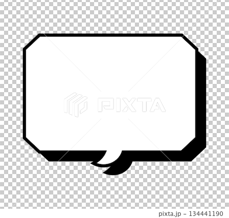 Simple speech bubble, three-dimensional, vector data, flyer, magazine, web, video material, monochrome Simple speech bubble, three-dimensional, vector data, flyer, magazine, web, video material, monochrome 134441190