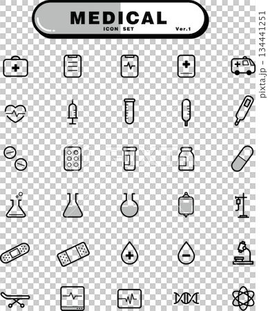 醫療圖示集 ver.1（黑色） 134441251