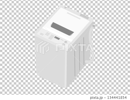 清潔な白い全自動洗濯機のイラスト 134441854