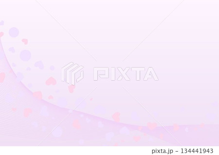Soft pastel background with floating hearts and gentle abstract shapes 134441943