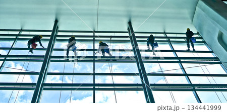 extreme work cleaning airport windows at height extreme work cleaning airport windows at height 134441999