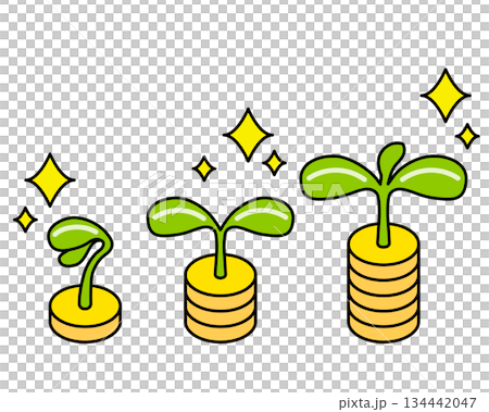 資產形成圖像圖標 資產形成圖像圖標 134442047