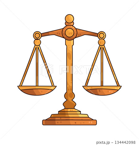 illustration of Justice Scales 134442098