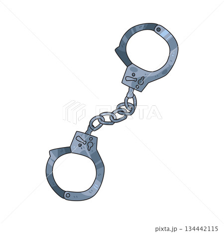 illustration of Handcuffs  134442115