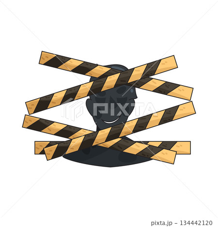 illustration of Crime Scene Tape 134442120