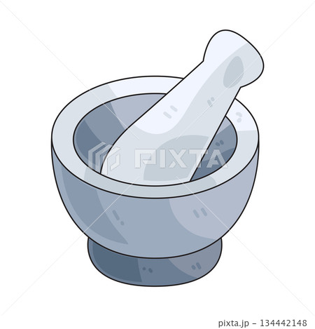 illustration of Mortar and Pestle illustration of Mortar and Pestle 134442148