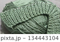 Knitting patterns and details for sweaters, hats, and other crocheted items. 134443104