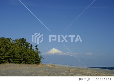三保海岸からの富士山. 134443574