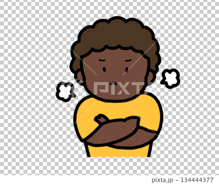 Angry black boy 134444377