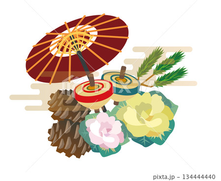 正月飾り　年賀素材 134444440