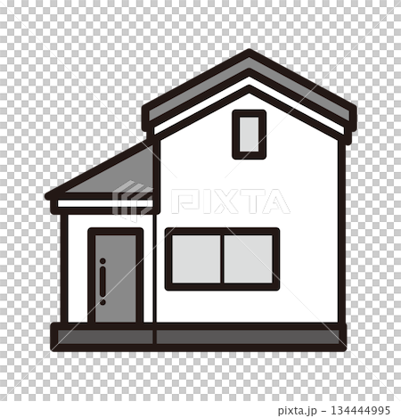 Simple house icon + monochrome 134444995