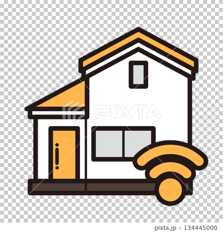 簡單的房子圖示 + 無線網絡 134445000