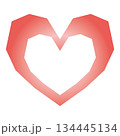 リングハート　ゲーム風ハートのイラスト　単体 134445134