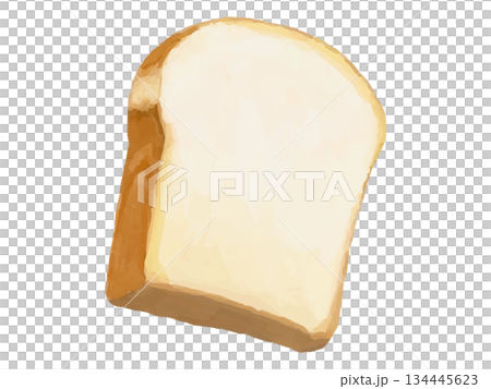 食パン一枚のイラスト(斜め) 134445623
