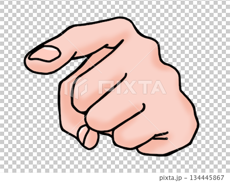 一根手指向的插圖 134445867