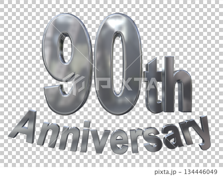 3DCG文字“90週年紀念/90週年閃耀標誌” 134446049