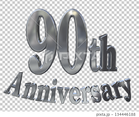 3DCG文字“90週年紀念/90週年閃耀標誌” 3DCG文字“90週年紀念/90週年閃耀標誌” 134446188