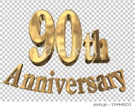 3DCG文字“90週年紀念/90週年閃耀標誌” 134446251