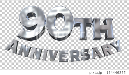 3DCG文字「90th Anniversary/90周年マークキラキラ」 3DCG文字「90th Anniversary/90周年マークキラキラ」 134446255