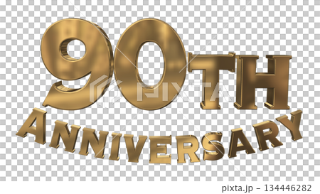 3DCG文字「90th Anniversary/90周年マークキラキラ」 3DCG文字「90th Anniversary/90周年マークキラキラ」 134446282