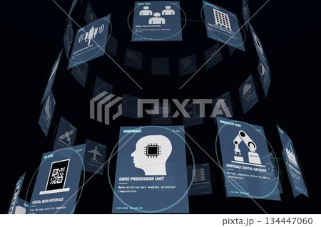 ホログラムUIと未来技術のデータ集積 134447060