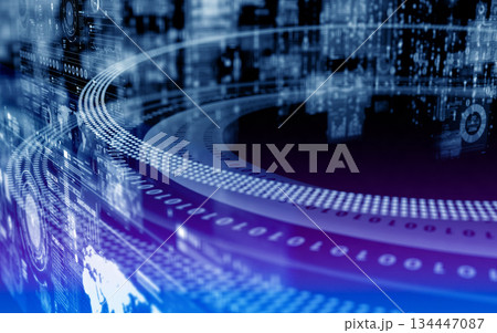 未来のデジタルネットワーク空間 134447087