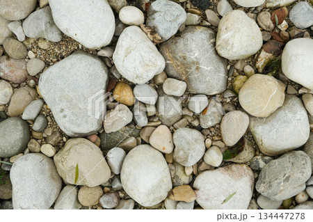 Natural River Stone Background and Texture 134447278
