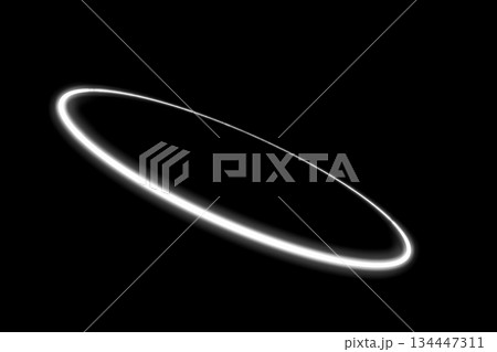 光の軌跡の楕円形抽象背景 134447311