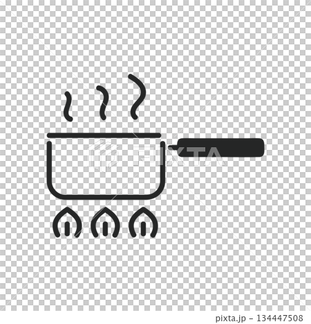 Simple pot icon 134447508