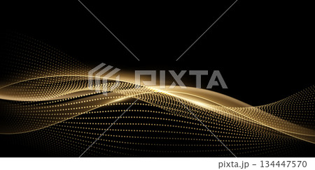 Abstract modern design black background with luxury golden elements vector illustration. Abstract modern design black background with luxury golden elements vector illustration. 134447570